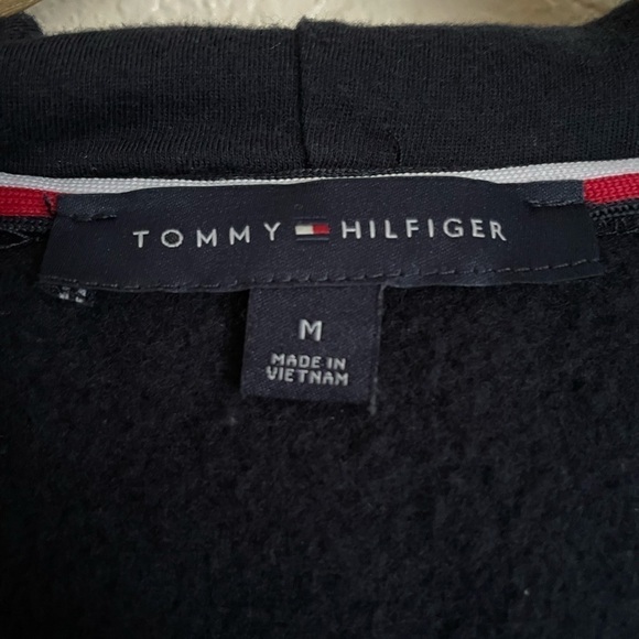 Tommy Hilfiger Women's Embroidered Raglan Hoodie Sweatshirt M Navy Blue - Picture 6 of 9